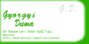 gyorgyi duma business card